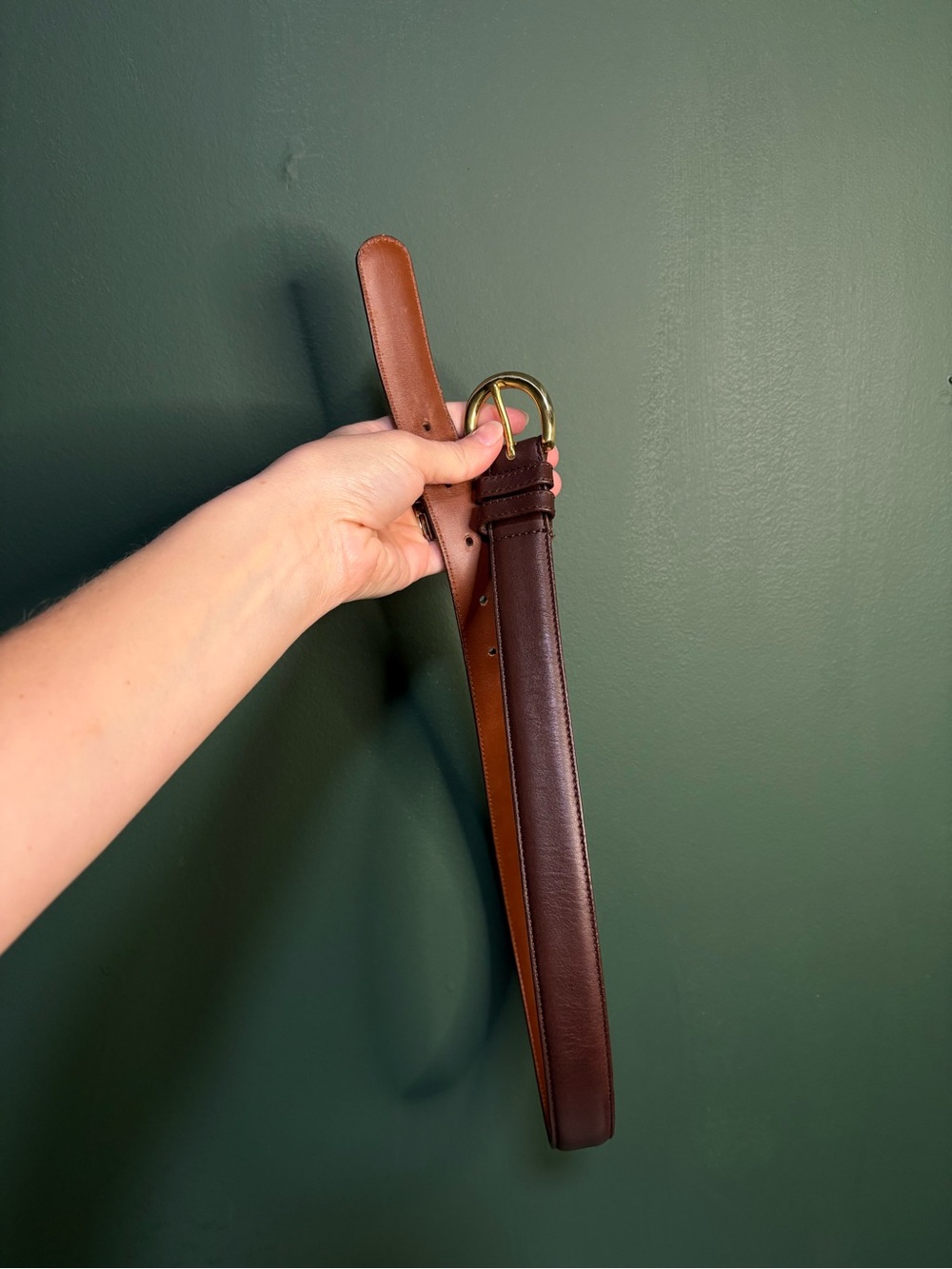 Authentic Coach Mahogany Leather Belt